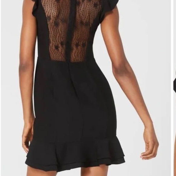 19 Cooper Womens Black Ruffled Lace women dress - Picture 2 of 12